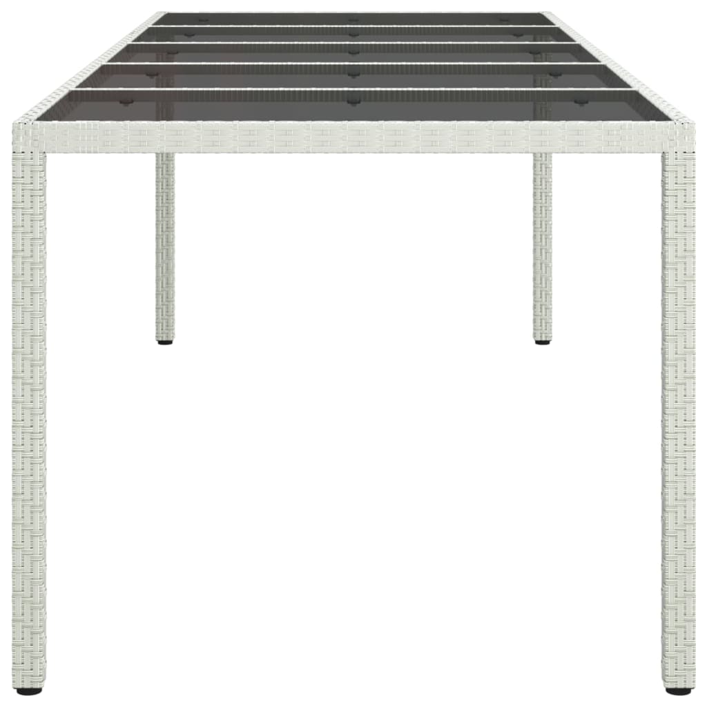 Tuintafel 250X100X75 Cm Poly Rattan En Gehard Glas