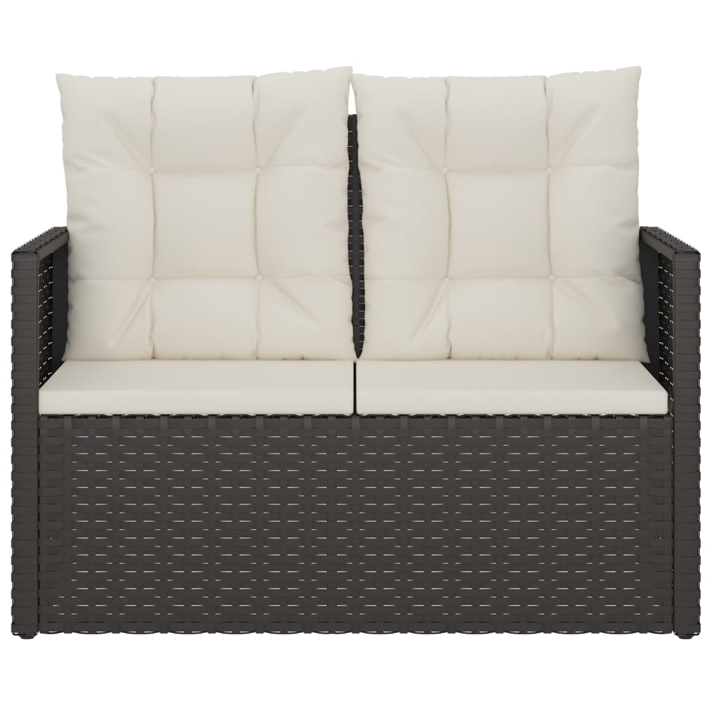 Tuinbank Met Kussens 105 Cm Poly Rattan