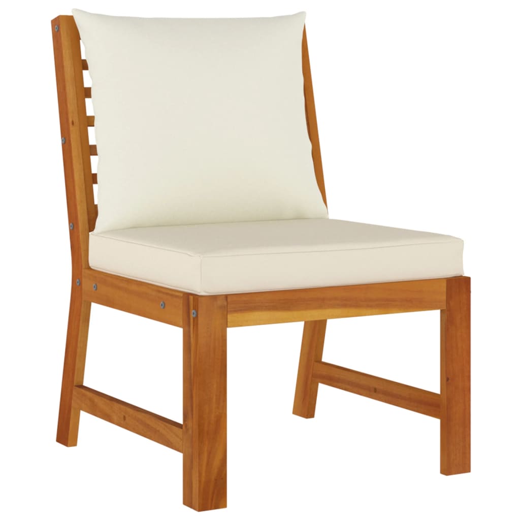 7-Delige Tuinset Met Kussens Massief Acaciahout