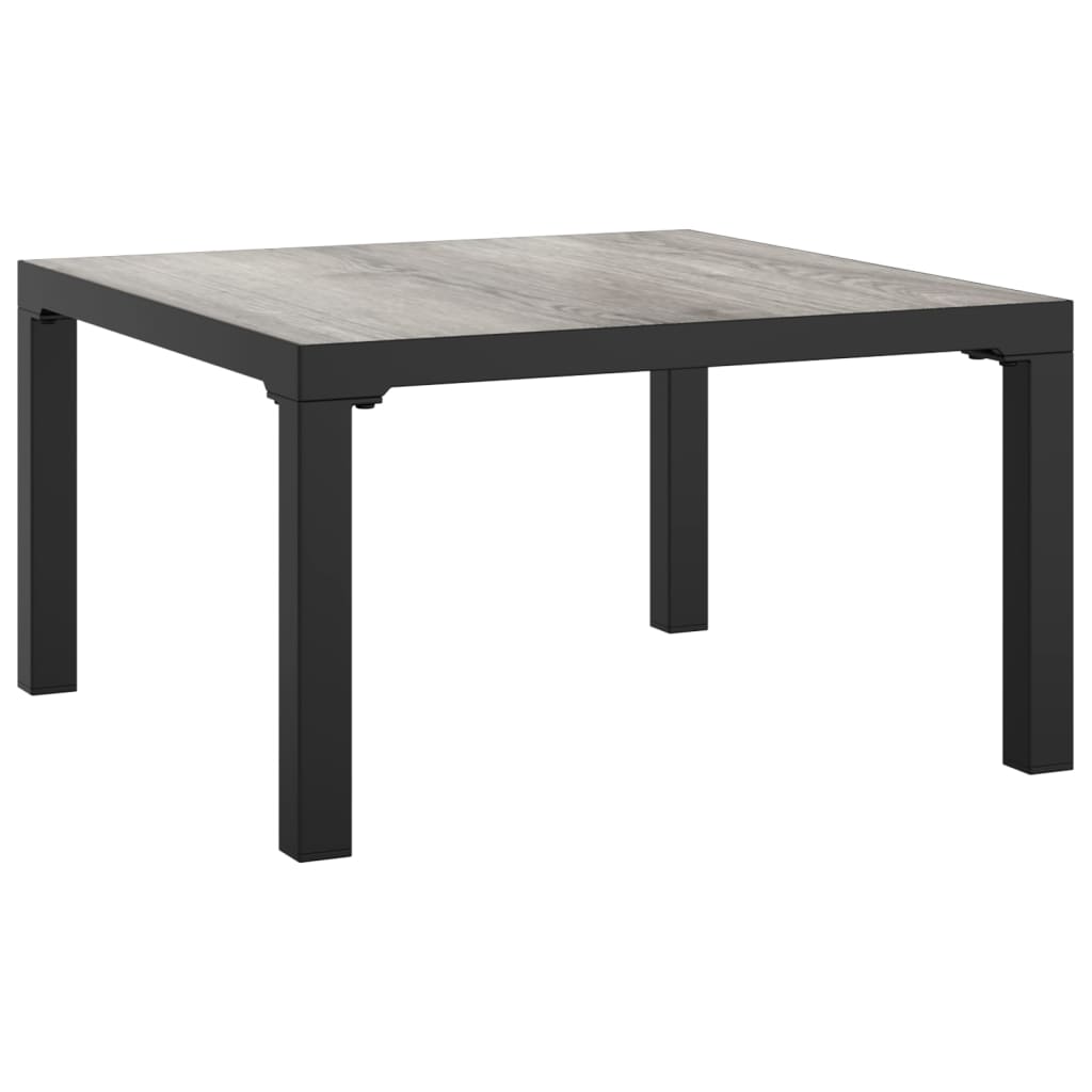 Salontafel Tuin 55X55X31 Cm Dpc En Staal Grijs
