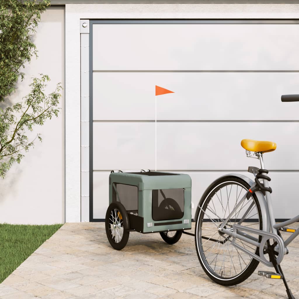 Hondenfietstrailer Oxford Stof En Ijzer Oranje En Zwart