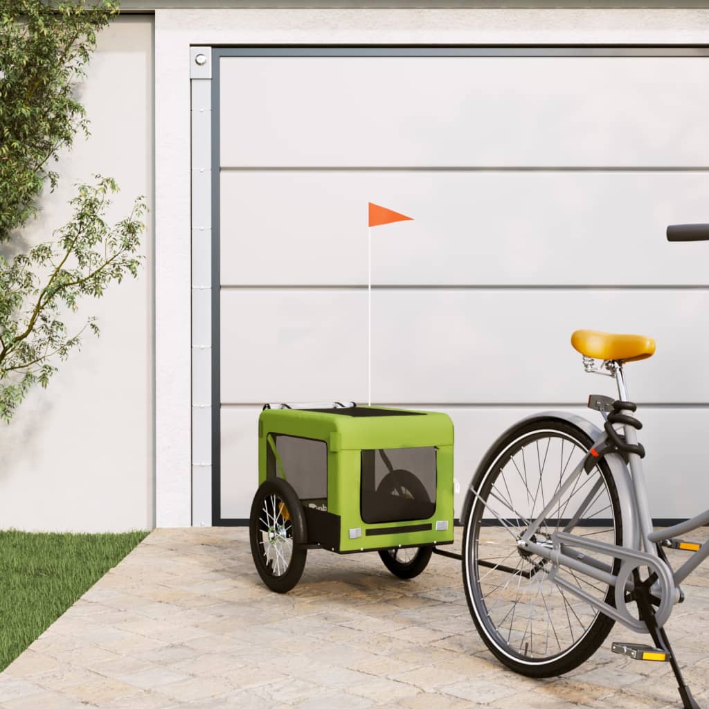 Hondenfietstrailer Oxford Stof En Ijzer Oranje En Zwart