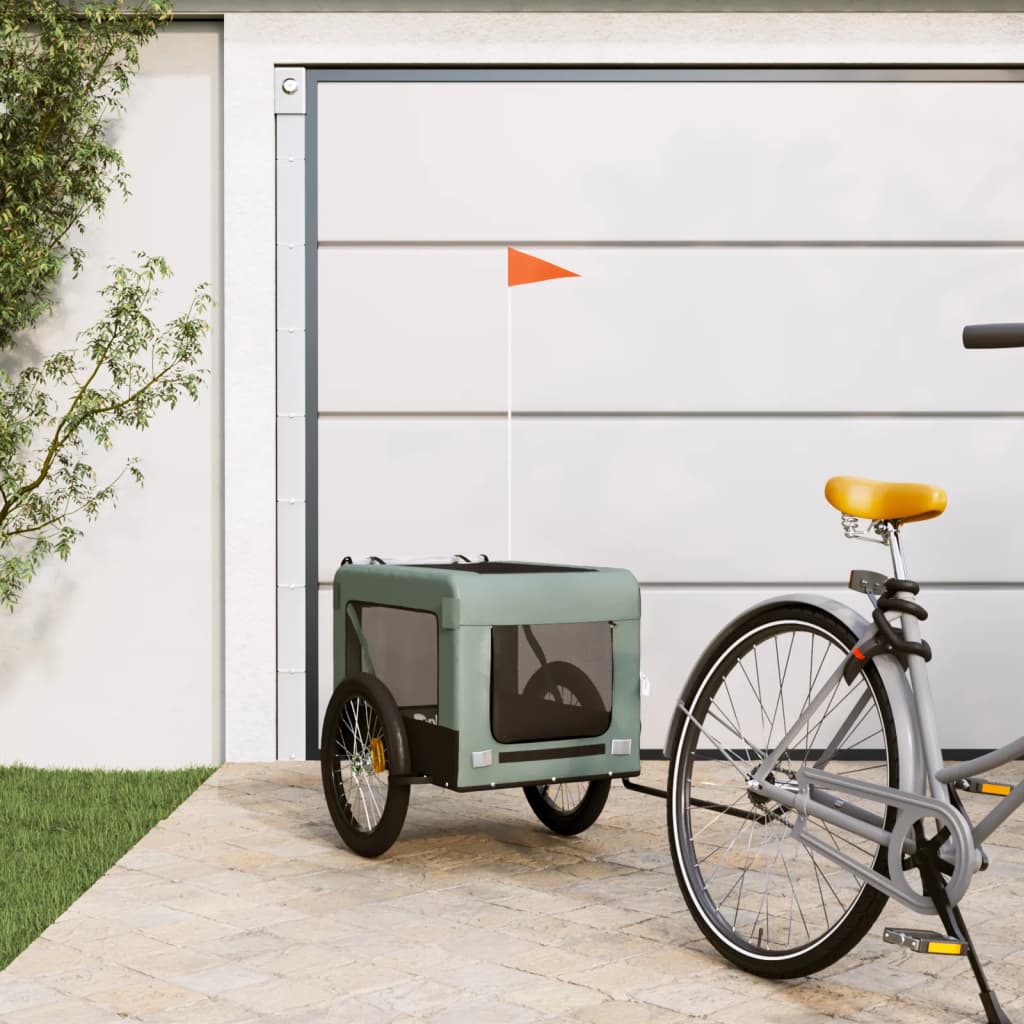 Hondenfietstrailer Oxford Stof En Ijzer Oranje En Zwart