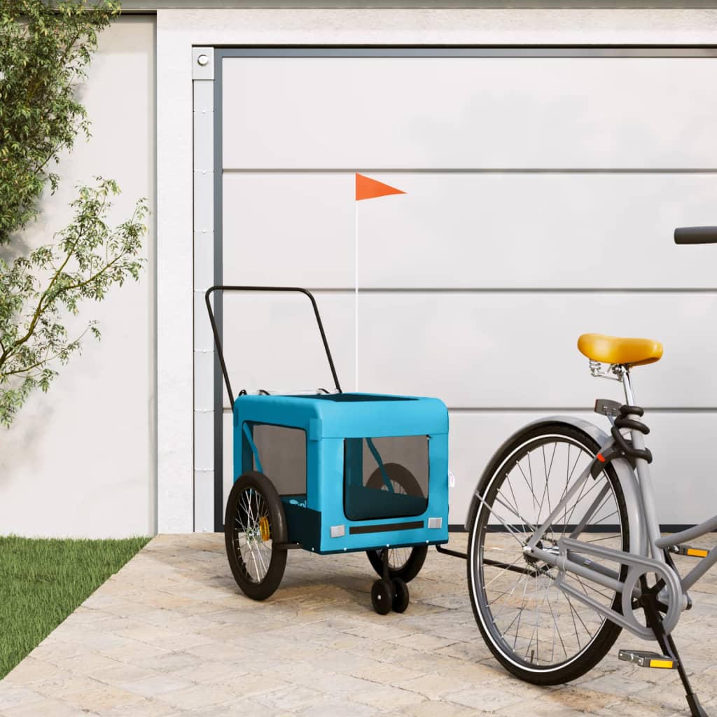 Hondenfietstrailer Oxford Stof En Ijzer Oranje En Zwart