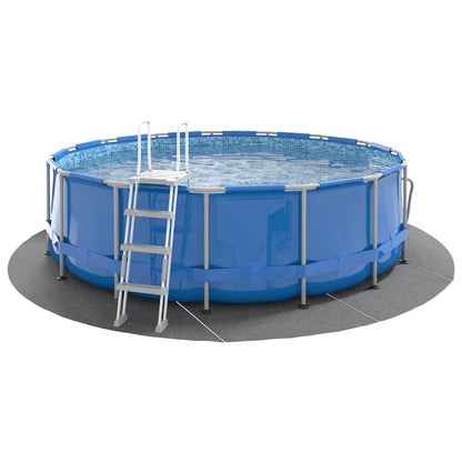 Zwembadgrondzeil Ø428 Cm Polyester Geotextiel Lichtgrijs