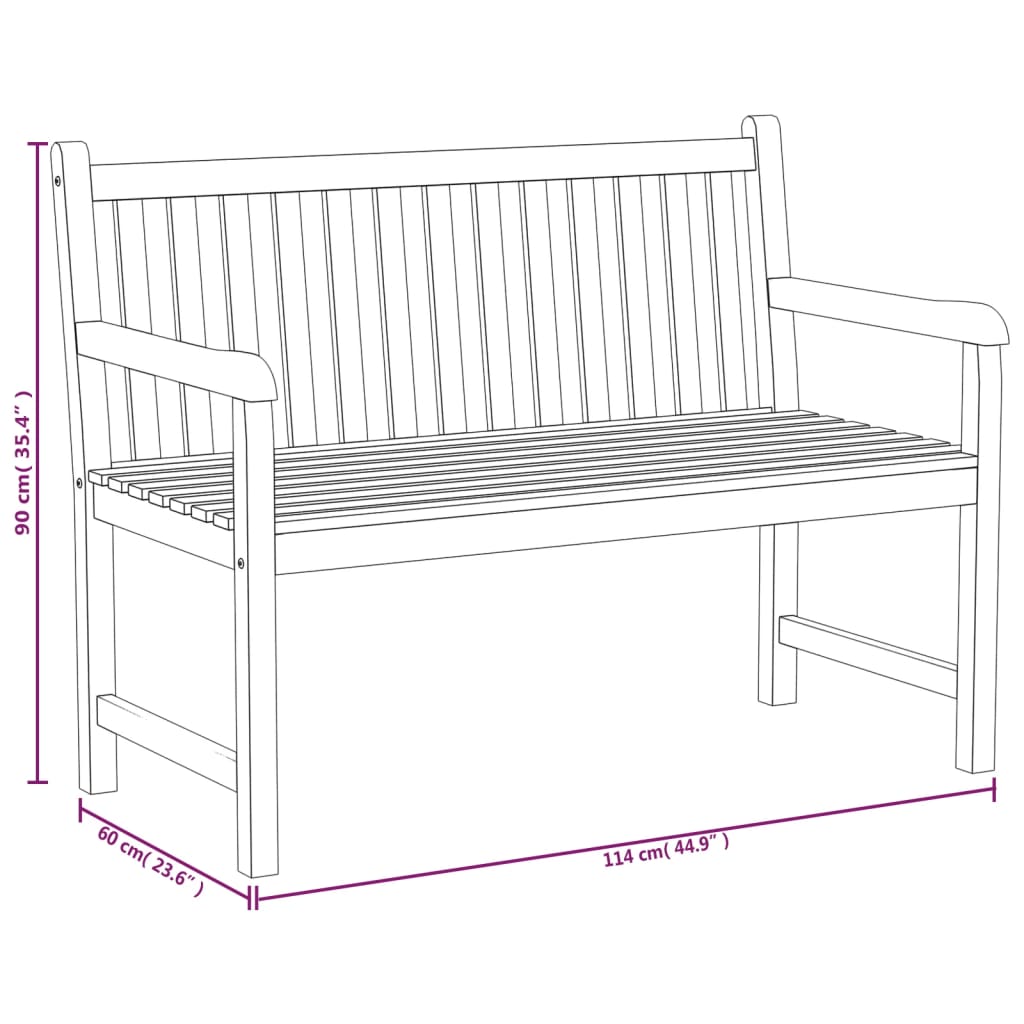 4-Delige Tuinset Massief Teakhout