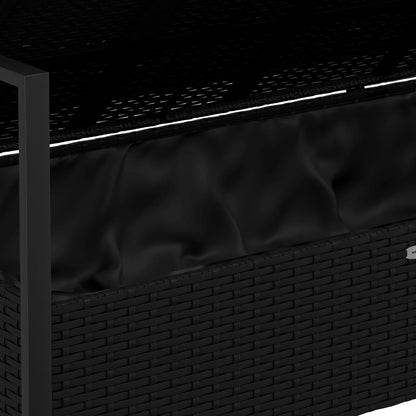 Tuinbank 2-Zits Met Kussens Poly Rattan