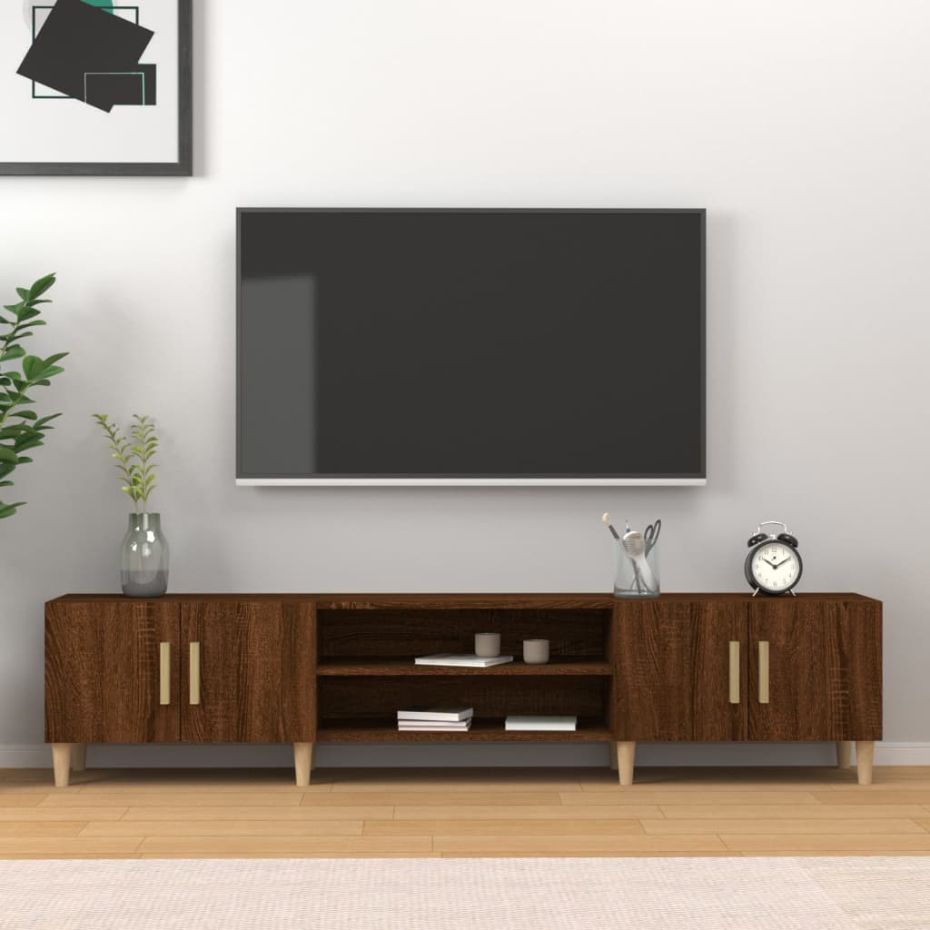 Tv-Meubel 180X31,5X40 Cm Bewerkt Hout Kleurig