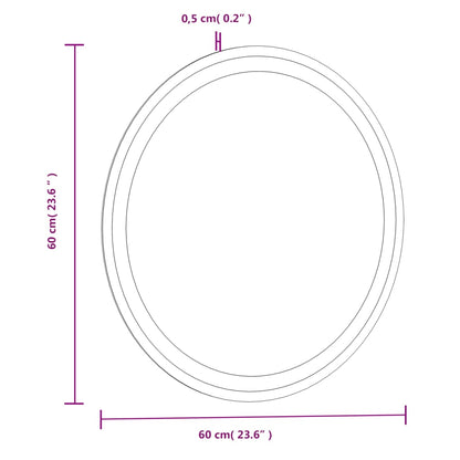 Badkamerspiegel Led Rond 60 Cm