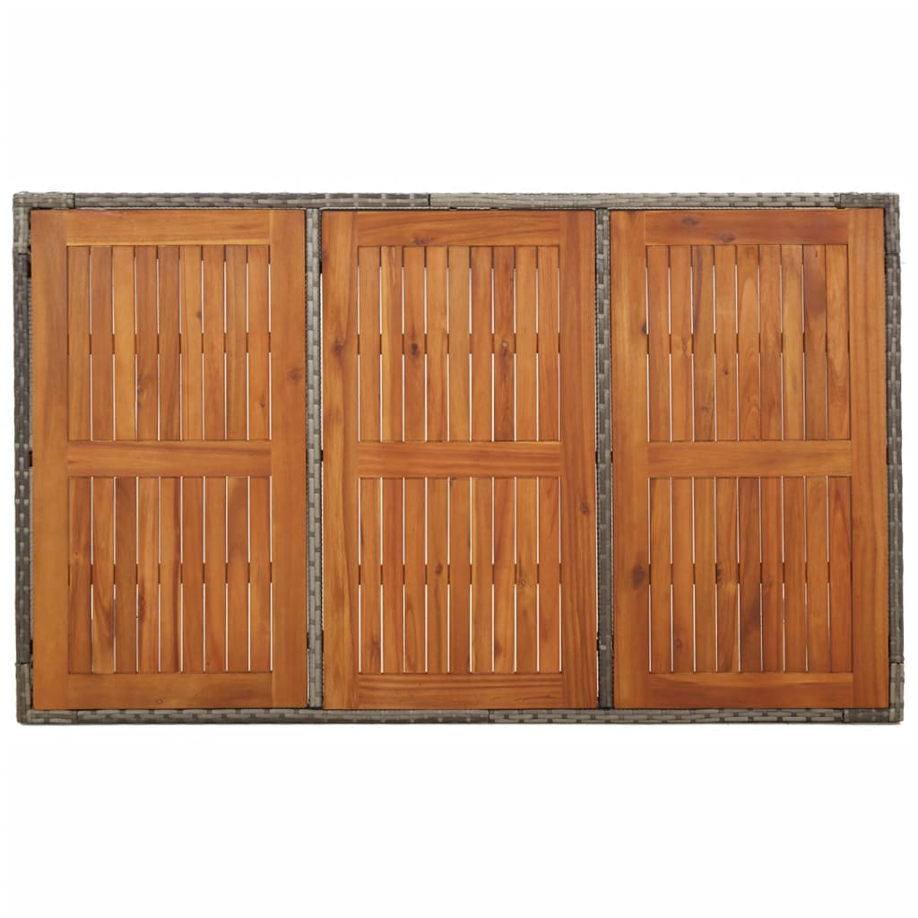 7-Delige Tuinset Met Kussens Poly Rattan Grijs