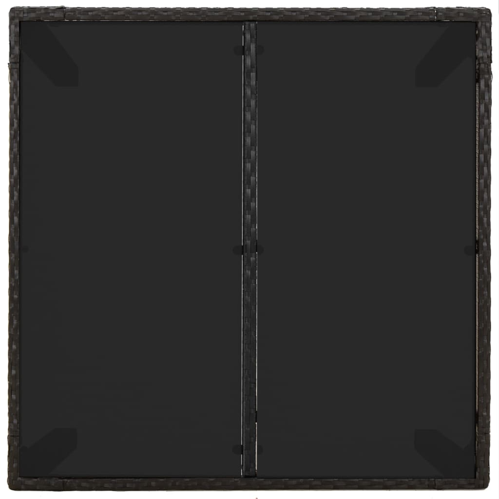 3-Delige Tuinset Met Kussens Poly Rattan Zwart