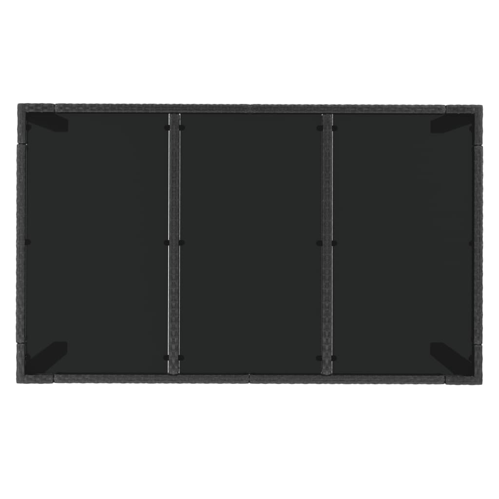 5-Delige Tuinset Met Kussens Poly Rattan Zwart