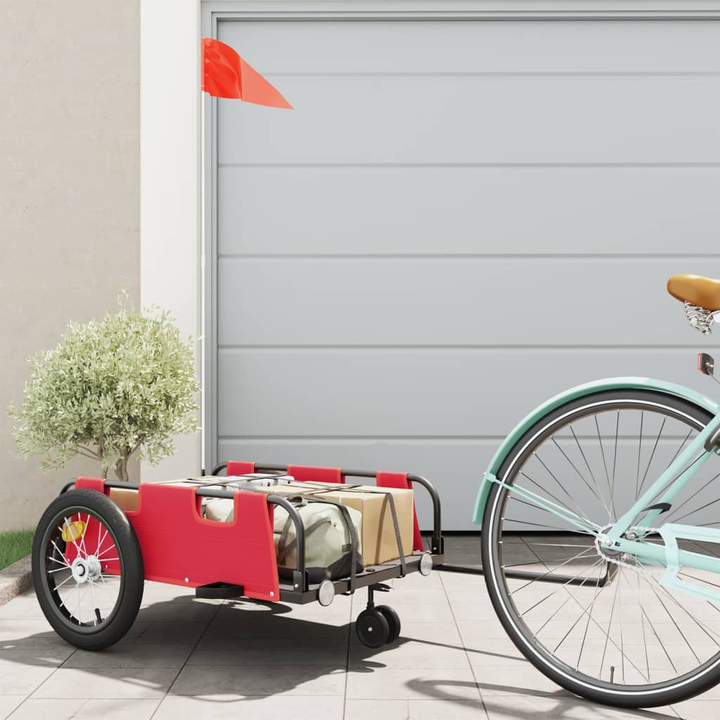 Fietstrailer Oxford Stof En Ijzer En Zwart