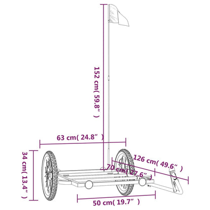 Fietstrailer Ijzer Zwart