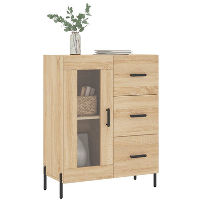 Dressoir 69,5X34X90 Cm Bewerkt Hout Sonoma Eikenkleurig