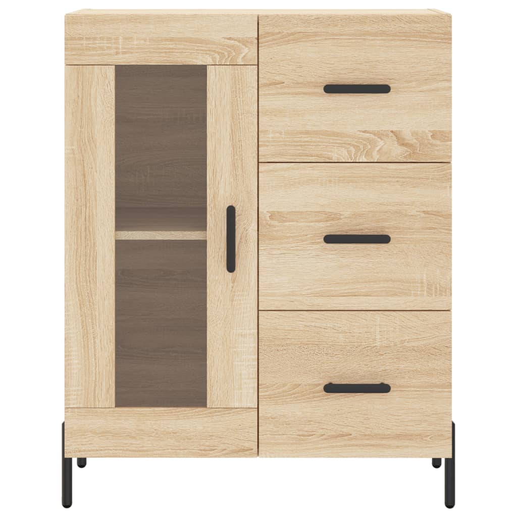 Dressoir 69,5X34X90 Cm Bewerkt Hout Sonoma Eikenkleurig