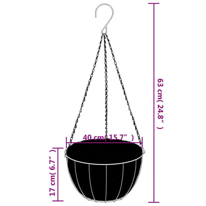 Hangmandbeugels Met Plantenbakken Staal Zwart