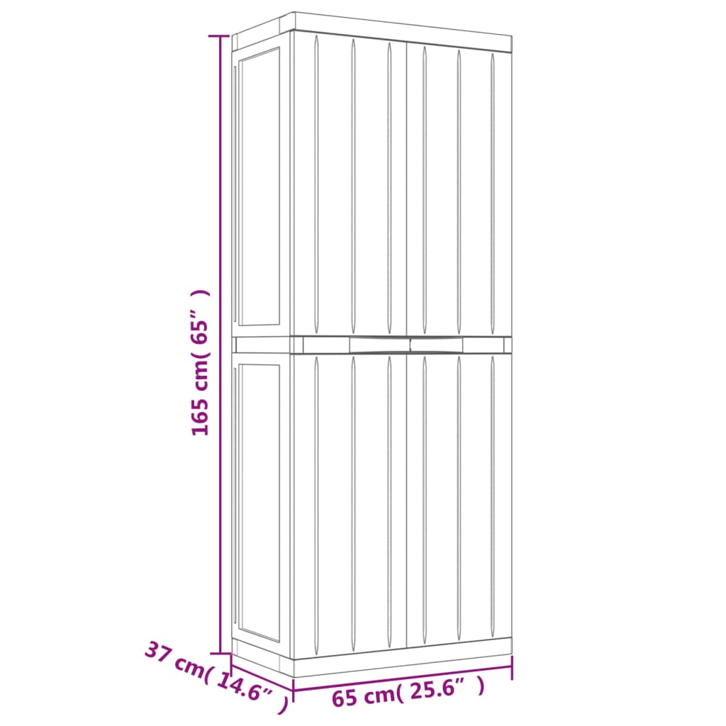 Tuinkast 65X37X165 Cm Polypropeen