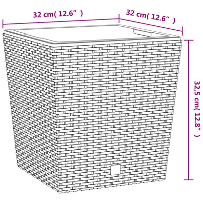 Plantenbak Met Uitneembare Bak Rattan-Look 21/ Pp