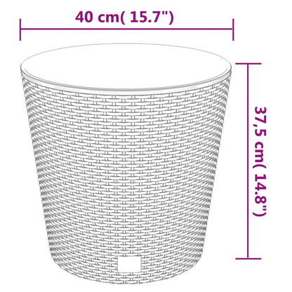 Plantenbak Uitneembare Bak Rattan-Look 35/37,5 L Pp