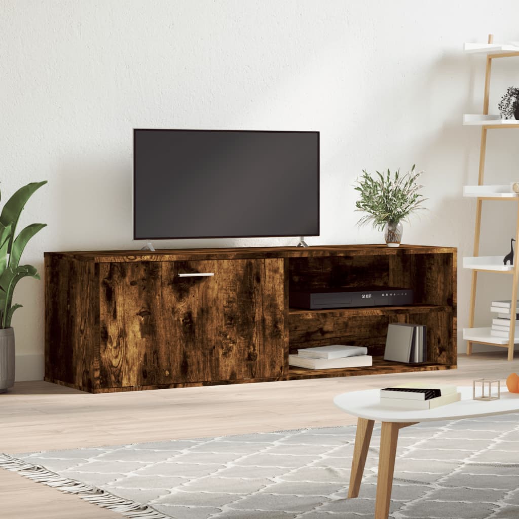 Tv-Meubel 120X34X37 Cm Bewerkt Hout Eikenkleurig