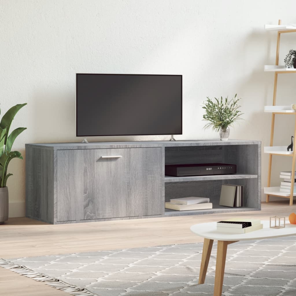 Tv-Meubel 120X34X37 Cm Bewerkt Hout Eikenkleurig