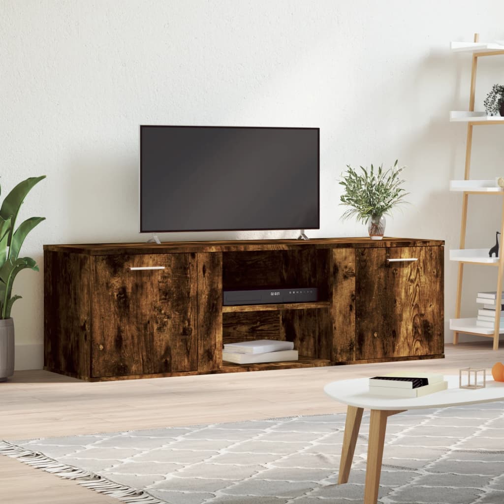 Tv-Meubel 120X34X37 Cm Bewerkt Hout Artisanaal Eikenkleur