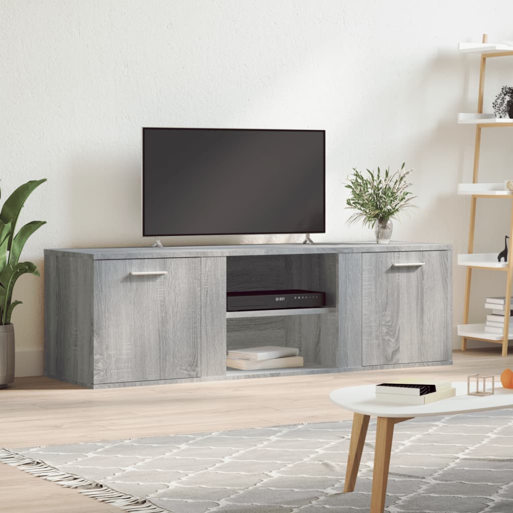 Tv-Meubel 120X34X37 Cm Bewerkt Hout Artisanaal Eikenkleur