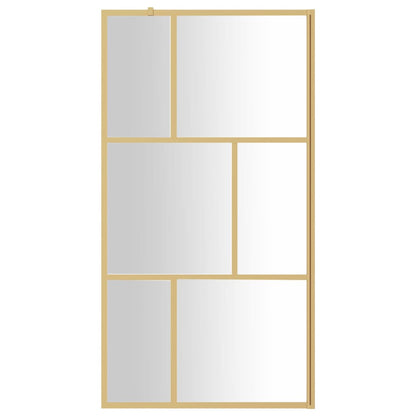 Inloopdouchewand Transparant 100X195 Cm Esg-Glas Goudkleurig