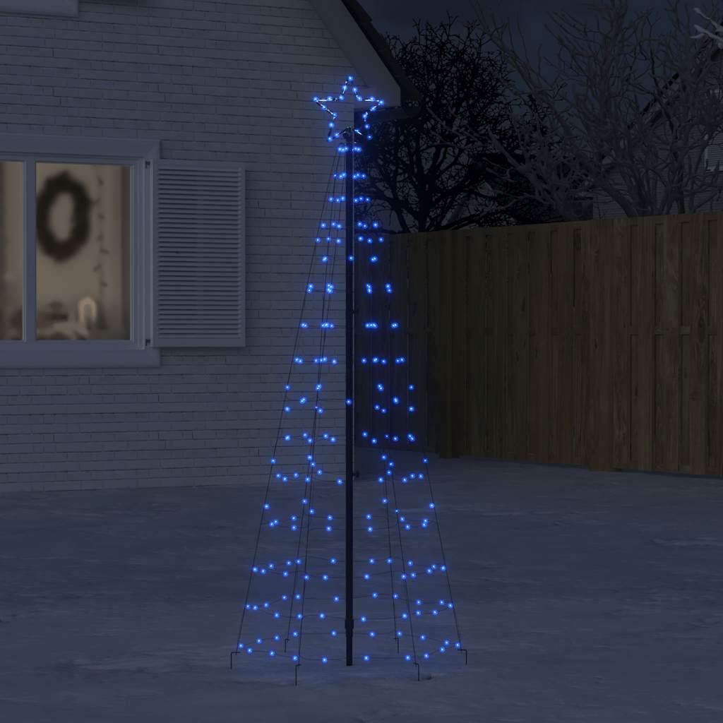 Led-Kerstboom Met Spikes 1534 Leds Blauw