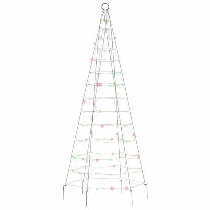 Led-Kerstboom Op Vlaggenmast 200 Leds Kleurrijk Multikleur