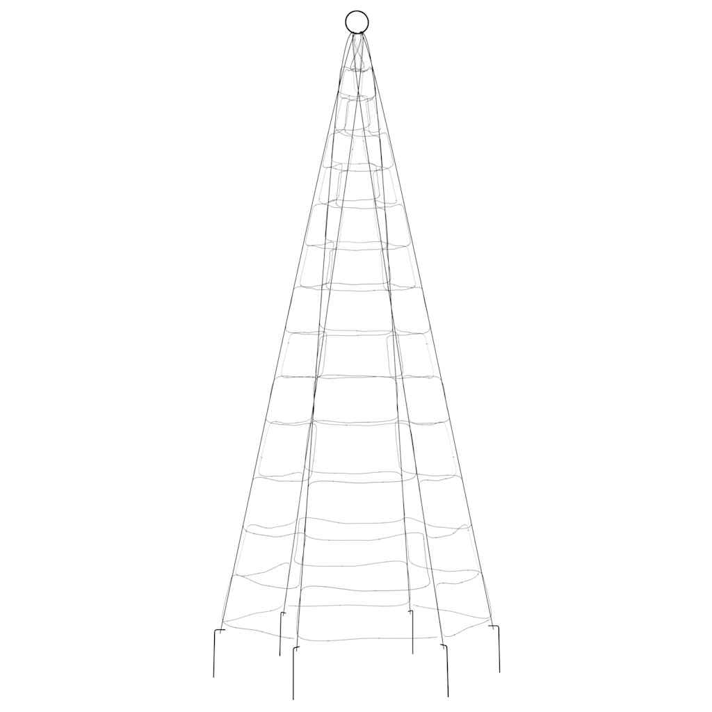 Led-Kerstboom Op Vlaggenmast 200 Leds Kleurrijk Multikleur
