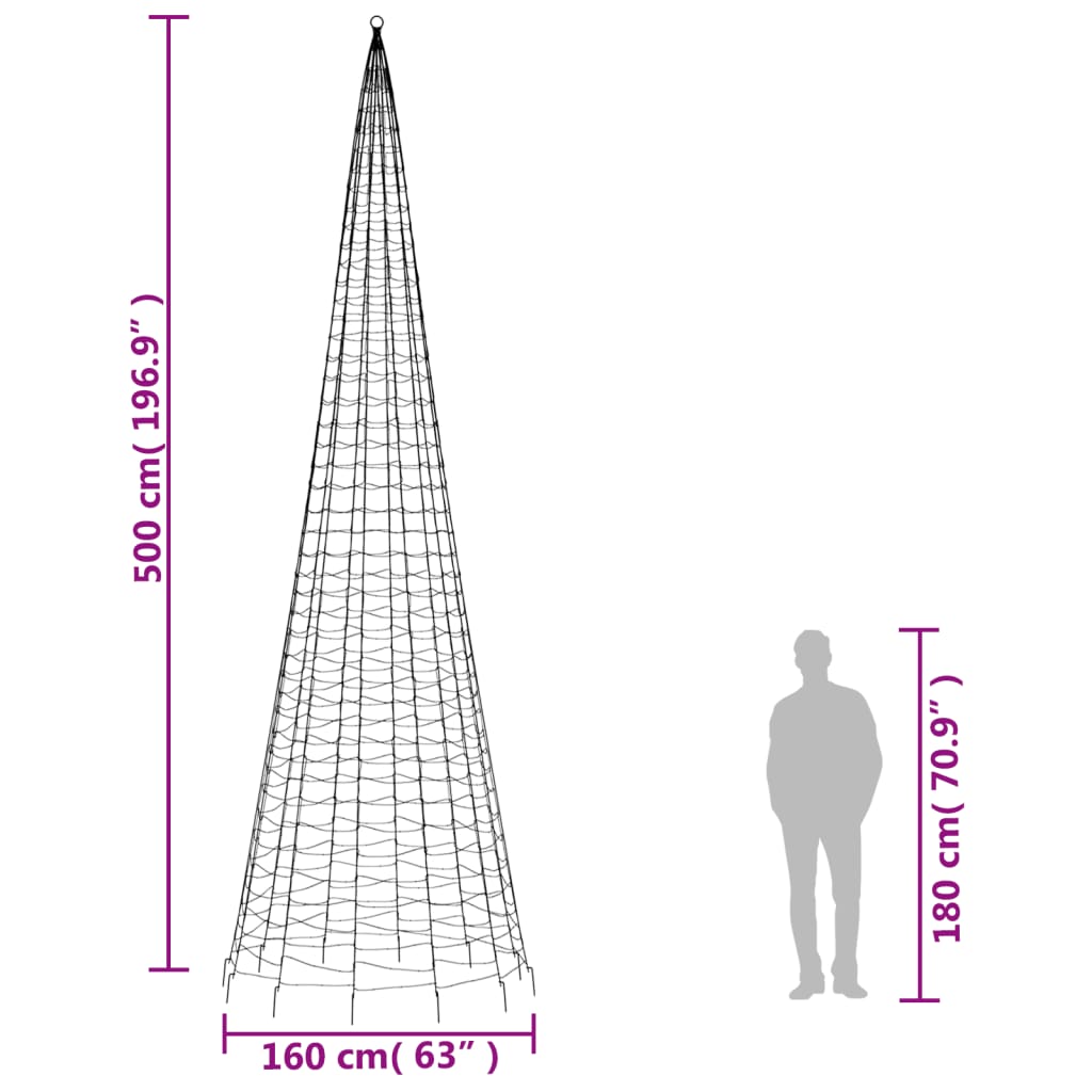 Lichtkegel Aan Vlaggenmast 1534 Te Led's