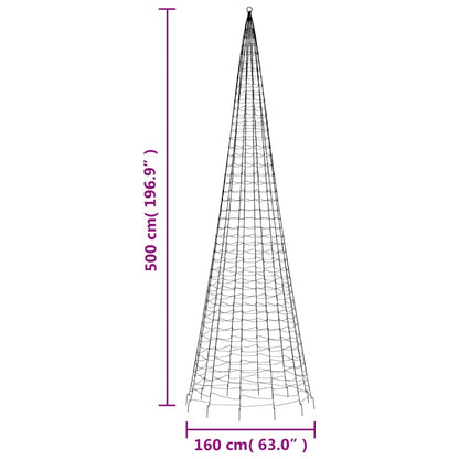 Lichtkegel Aan Vlaggenmast 1534 Te Led's