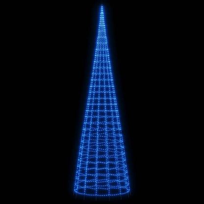 Led-Kerstboom Aan Vlaggenmast 3000 Led's Blauw