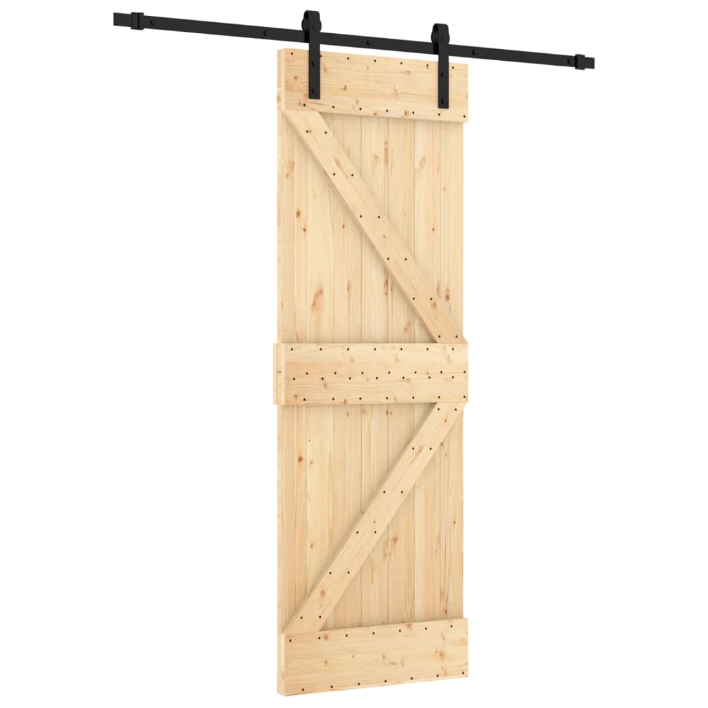 Schuifdeur Met Beslag 70X210 Cm Massief Grenenhout