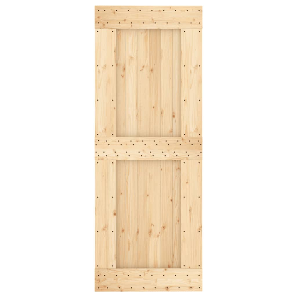 Schuifdeur Met Beslag 80X210 Cm Massief Grenenhout