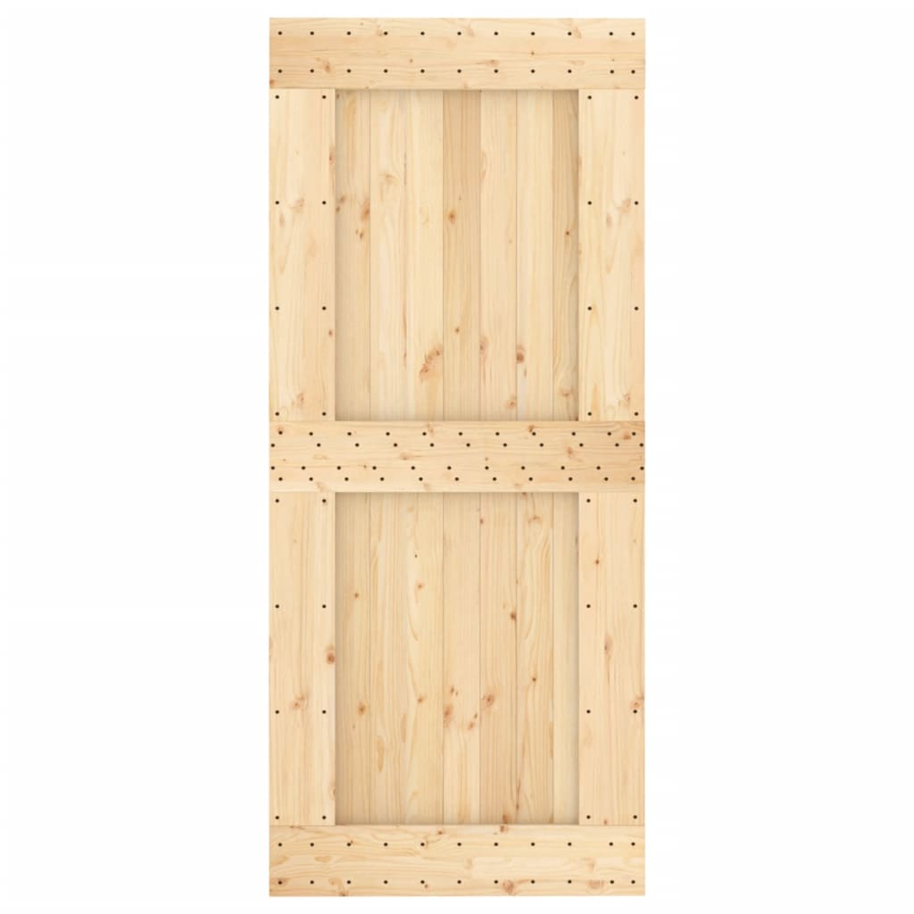 Schuifdeur Met Beslag 90X210 Cm Massief Grenenhout