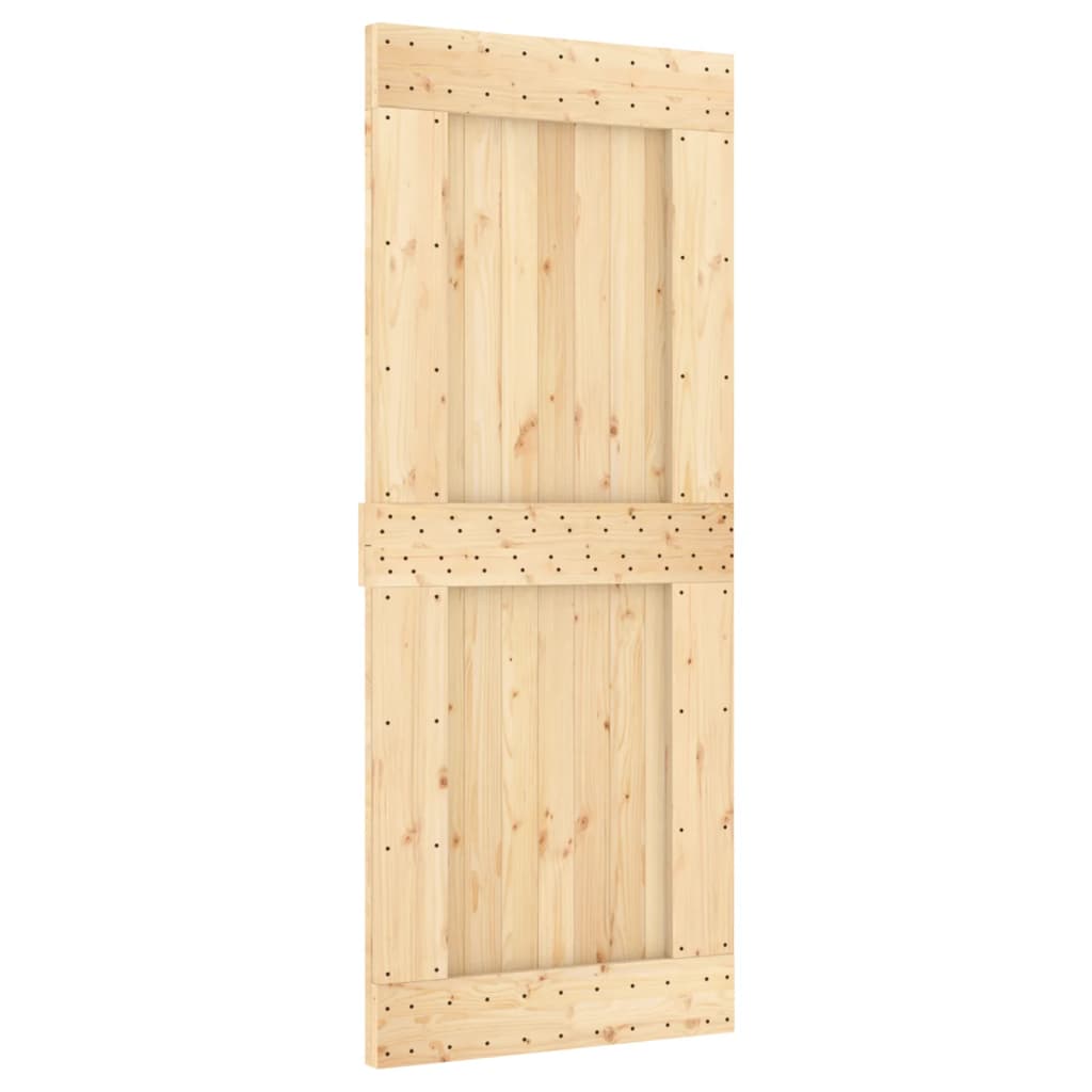 Schuifdeur Met Beslag 85X210 Cm Massief Grenenhout