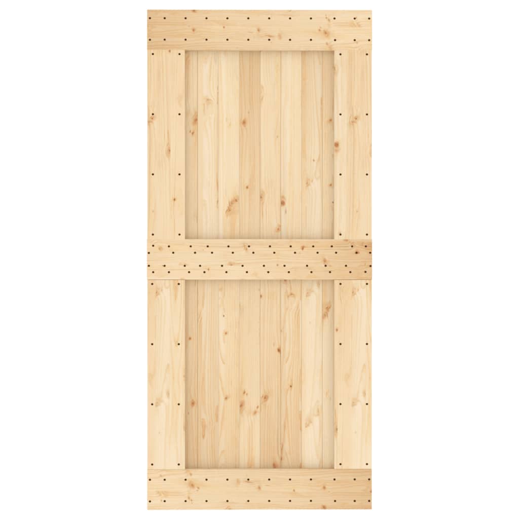 Schuifdeur Met Beslag 95X210 Cm Massief Grenenhout