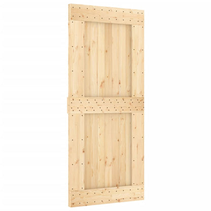 Schuifdeur Met Beslag 90X210 Cm Massief Grenenhout