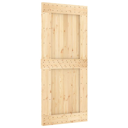 Schuifdeur Met Beslag 90X210 Cm Massief Grenenhout