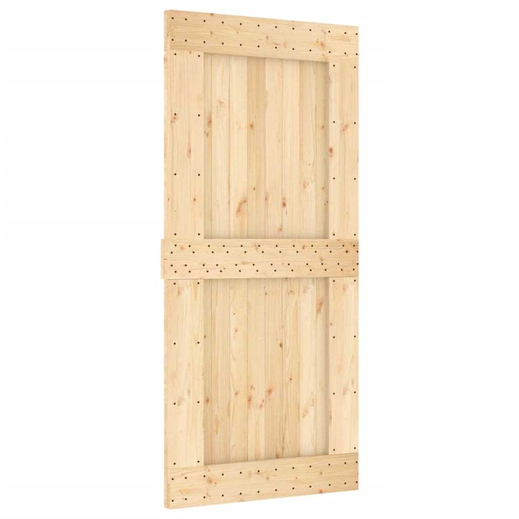 Schuifdeur Met Beslag 95X210 Cm Massief Grenenhout