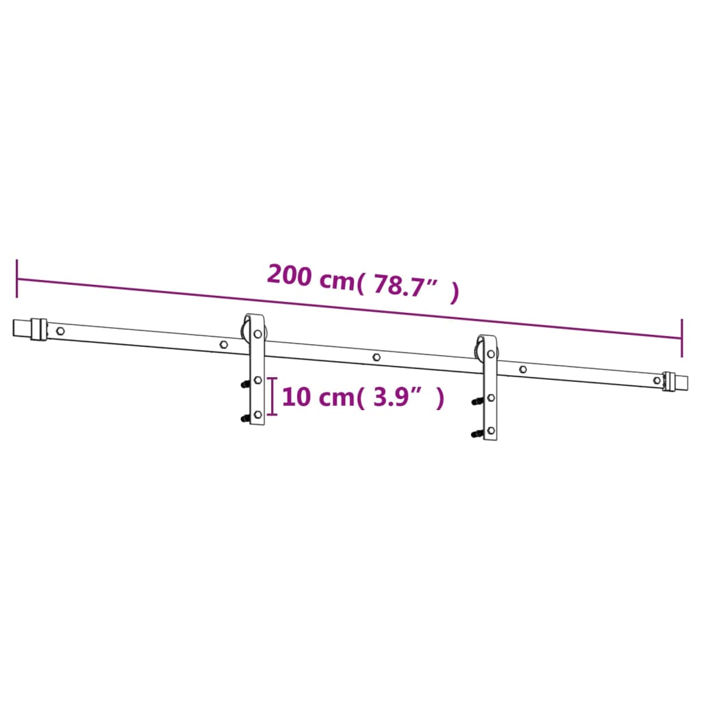 Schuifdeur Met Beslag 95X210 Cm Massief Grenenhout