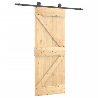 Schuifdeur Met Beslag 85X210 Cm Massief Grenenhout