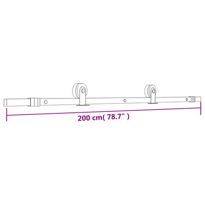 Schuifdeur Met Beslag 95X210 Cm Massief Grenenhout