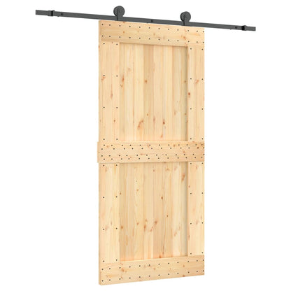 Schuifdeur Met Beslag 95X210 Cm Massief Grenenhout