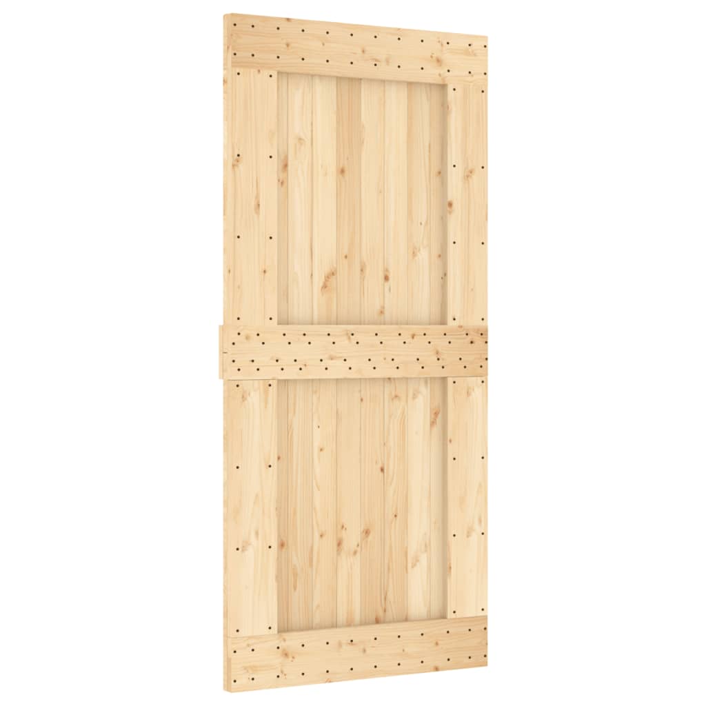 Schuifdeur Met Beslag 95X210 Cm Massief Grenenhout