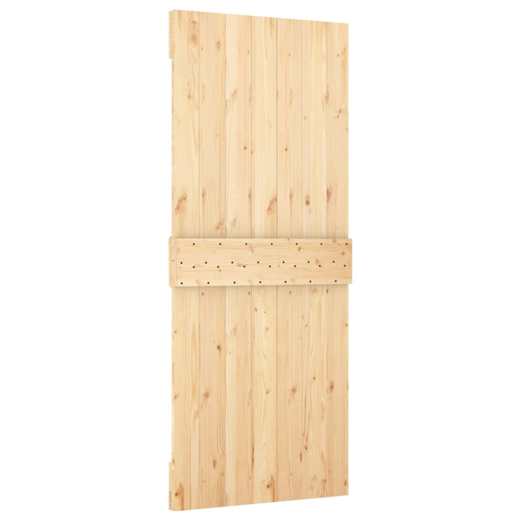 Schuifdeur Met Beslag 80X210 Cm Massief Grenenhout