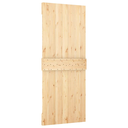 Schuifdeur Met Beslag 80X210 Cm Massief Grenenhout